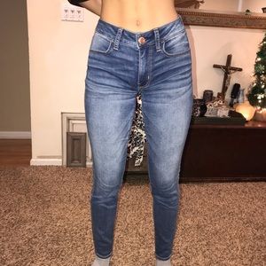 Dark denim jeggings